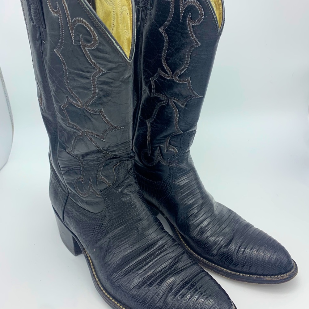 Dan Post vintage lizard skin Cowboy Boots